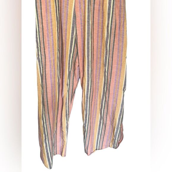 Anthropologie Drew Emerson Jumpsuit Size Medium Strapless Tulip Hem Linen Blend - Picture 8 of 11